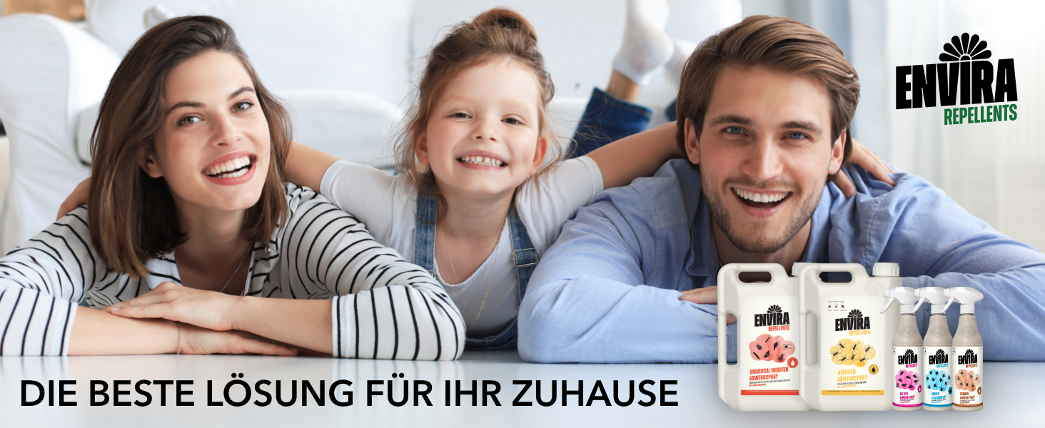A+ Banner mit Familie und Envira Produkte