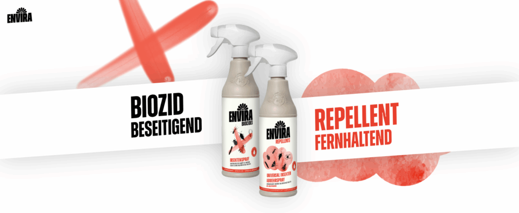 Banner mit Envira Abwehrspray und Biozid