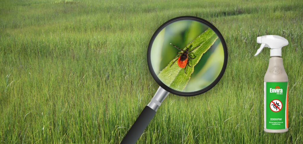 Banner mit Envira Zecken Abwehrspray 500ml
